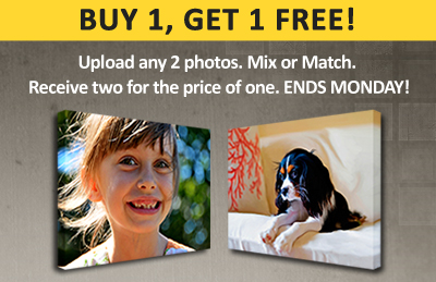 Buy 1 Canvas Photo, Get 1 Free!