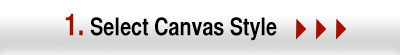 Select a style for your photo on canvas.